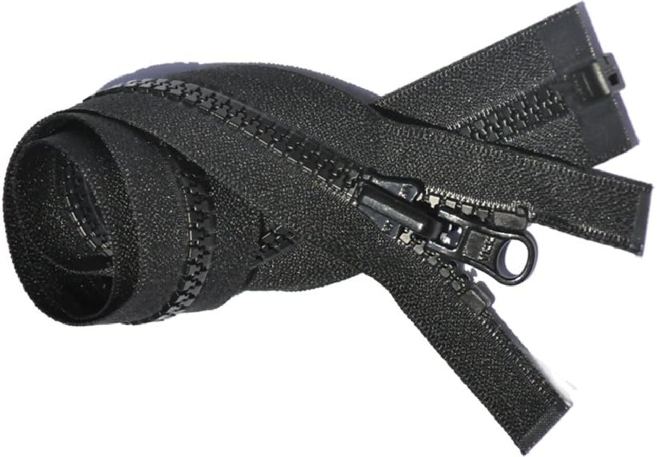 YKK® 20" Vislon Zipper Reversible Slide - YKK #5 Molded Plastic Separating End - Color Black (1 Zipper/Pack)